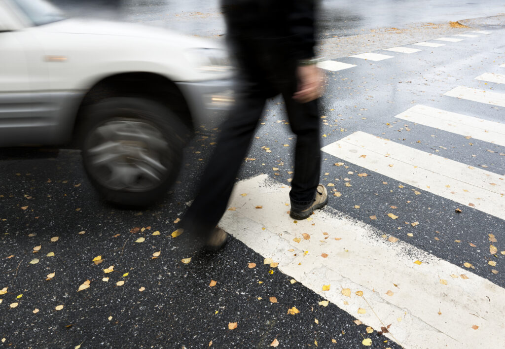 pedestrian accident scene