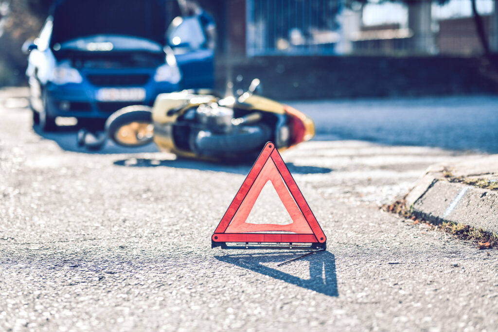 motorcycle accident scene
