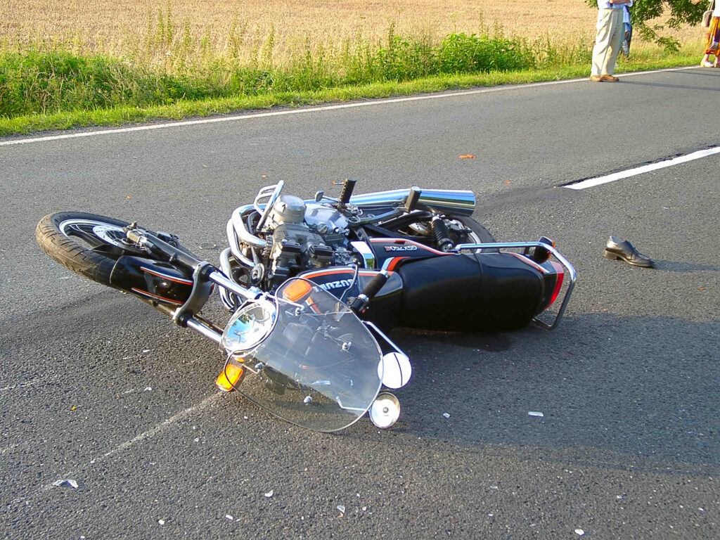 motorcycle accident scene