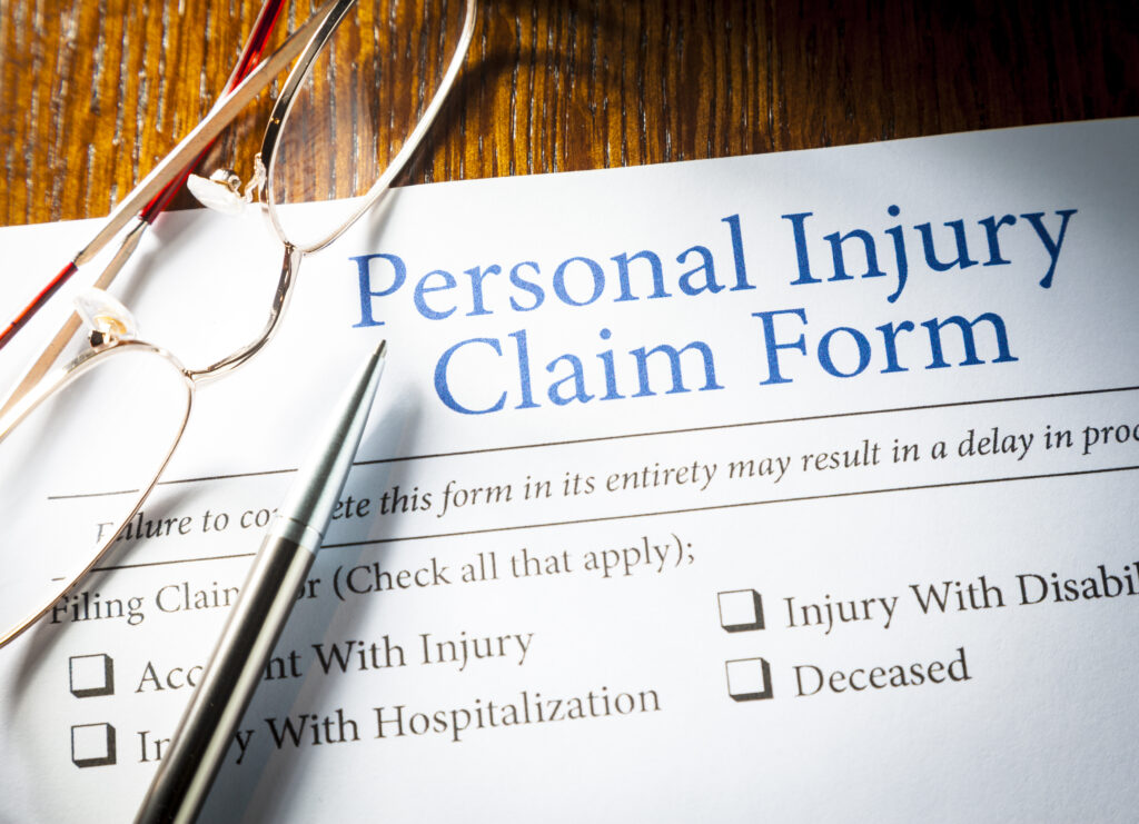 personal injury claim form