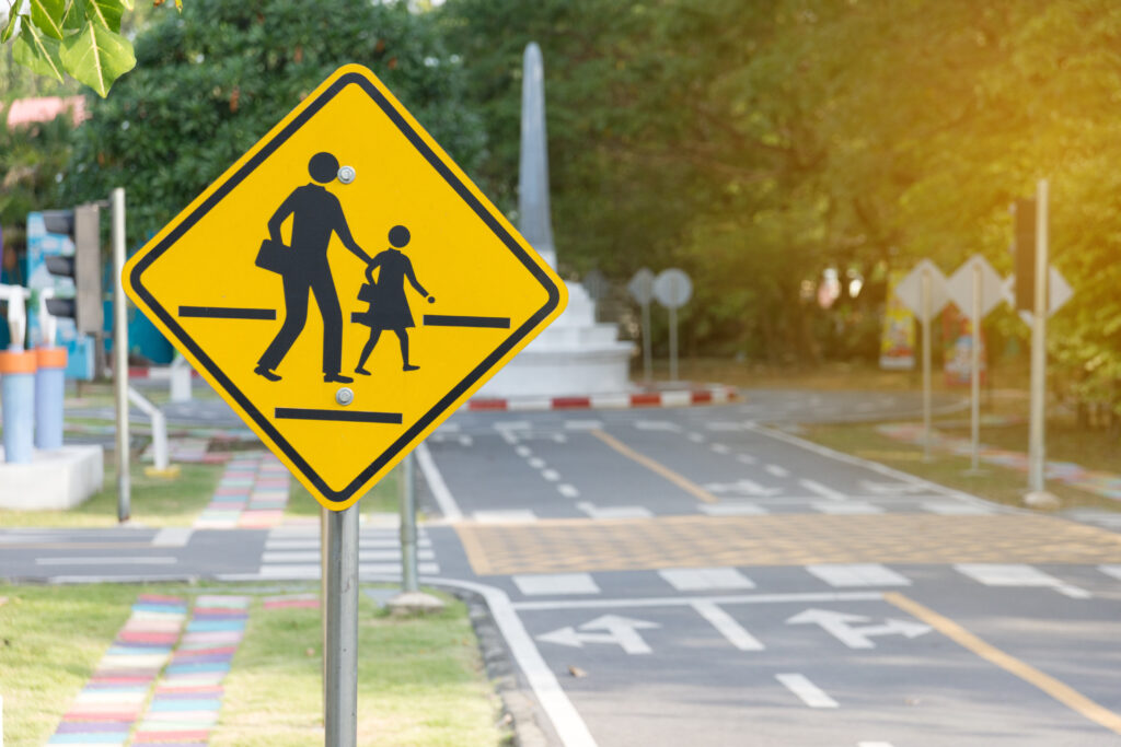 pedestrian crossing sign