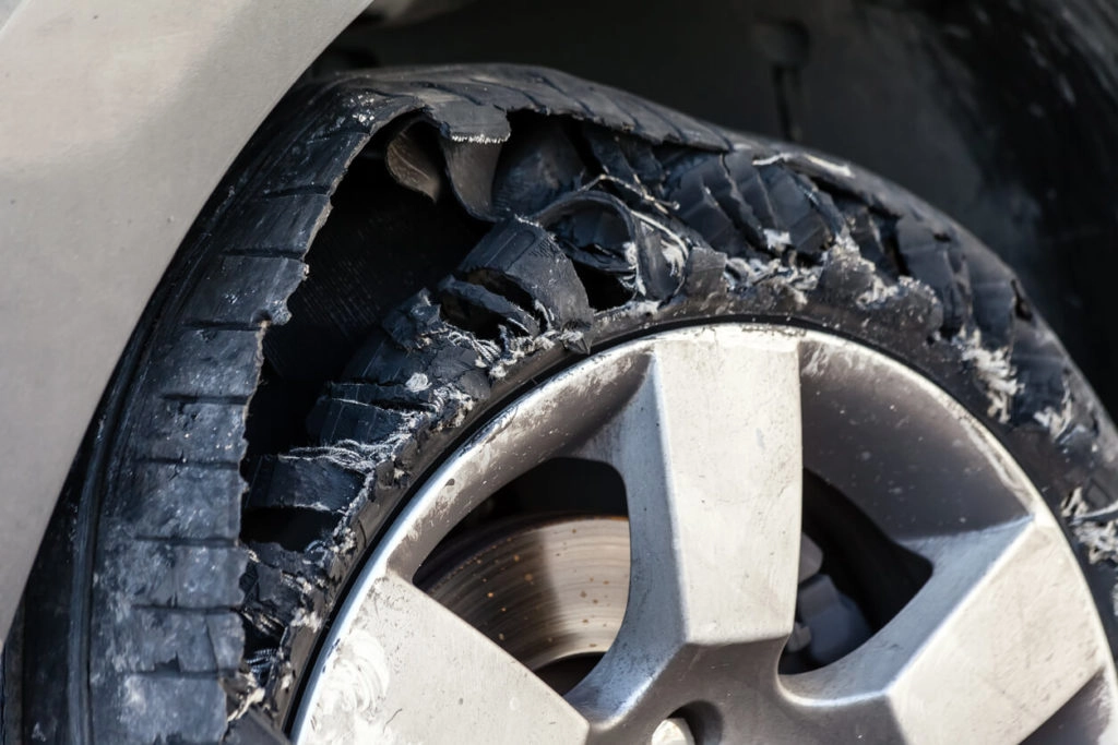 truck tire blowout
