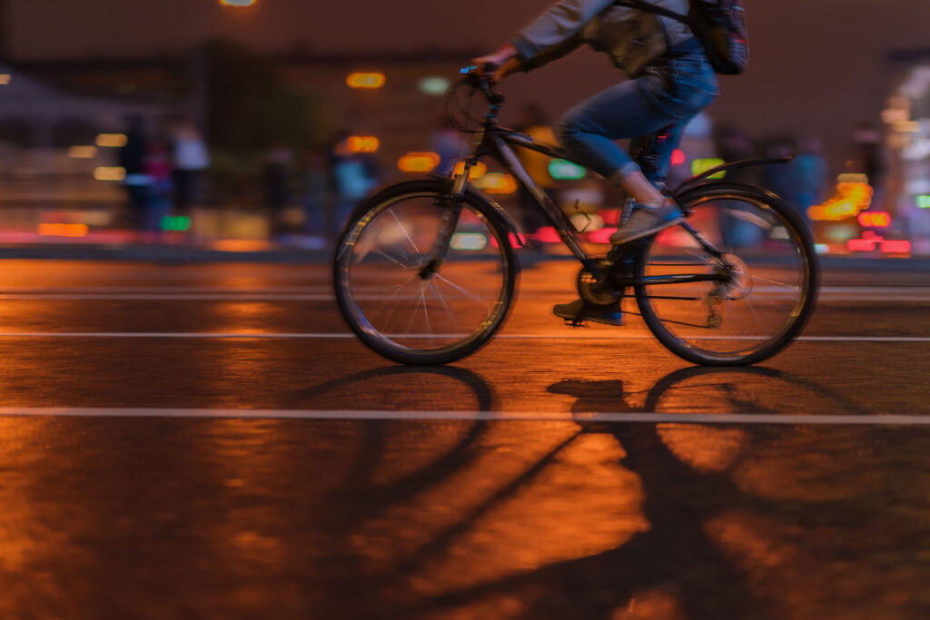 biking at night