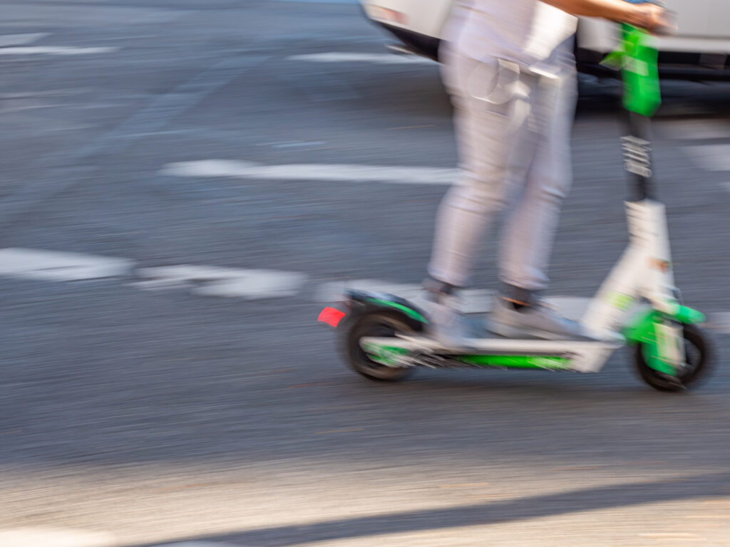 electric scooter in the city