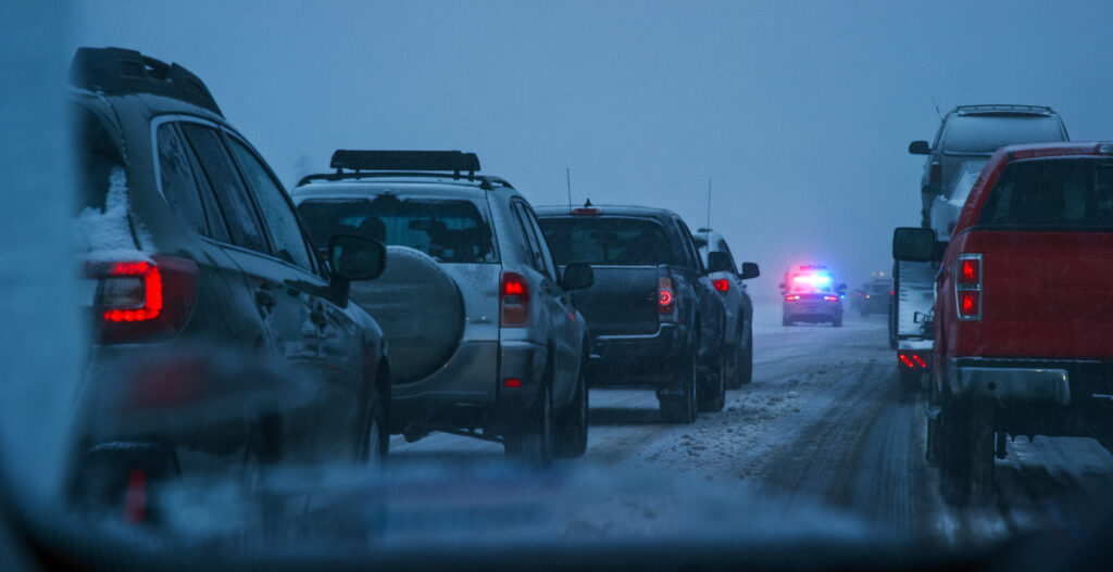 multi vehicle rear end accident