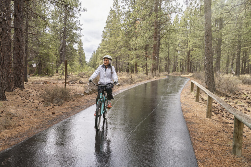 cycling in the rain