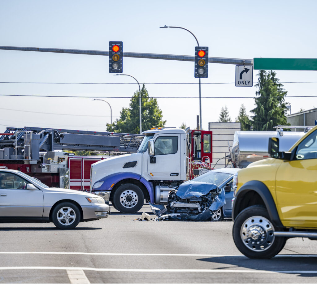 car accident in an intersection