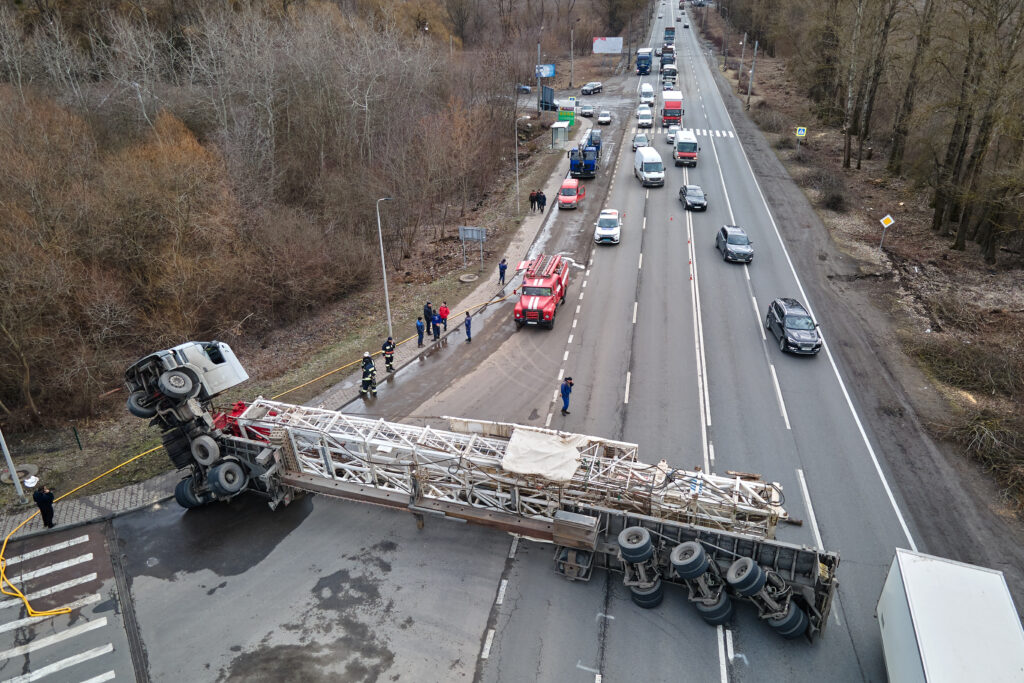 truck rollover accident