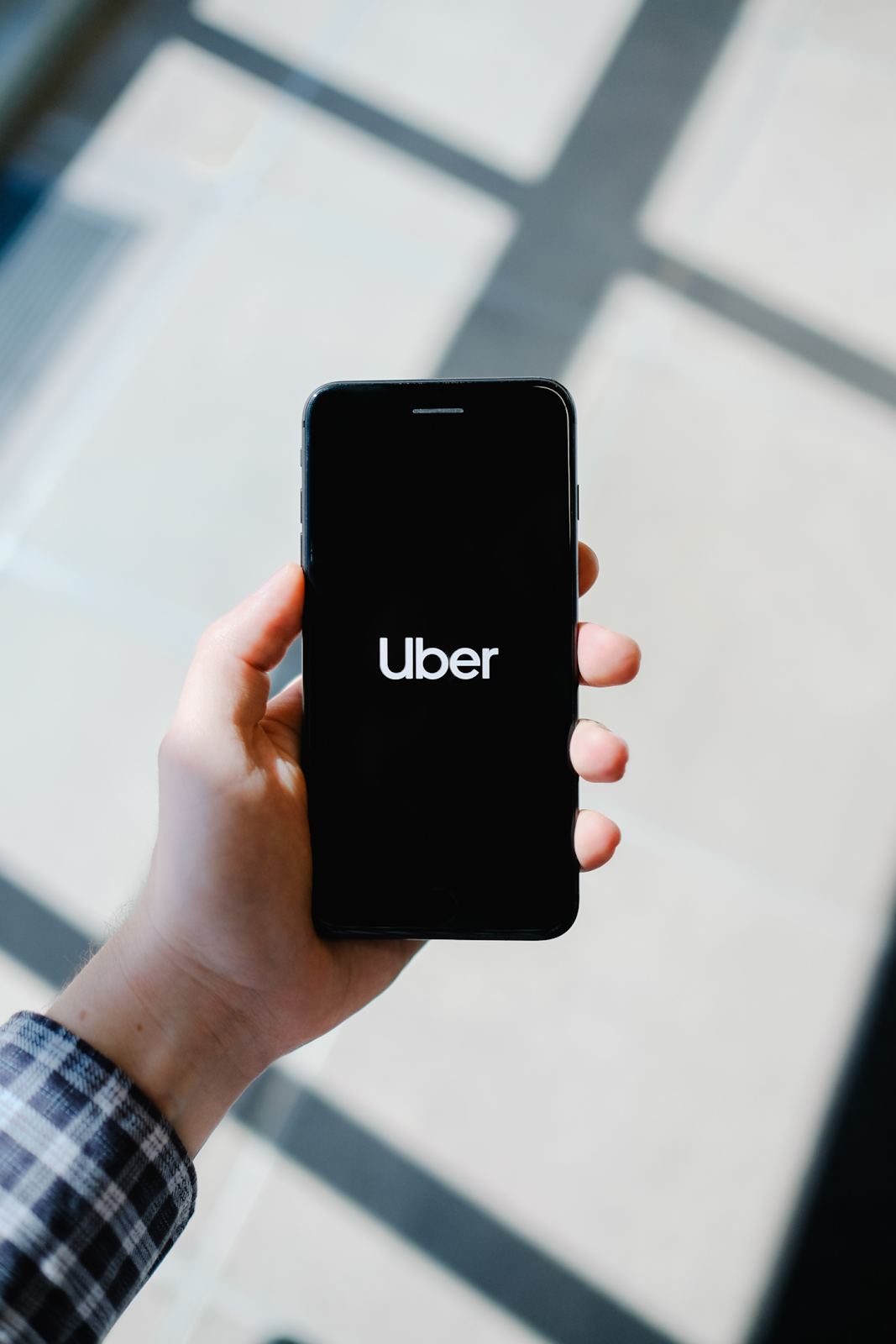 uber app opening on an iphone